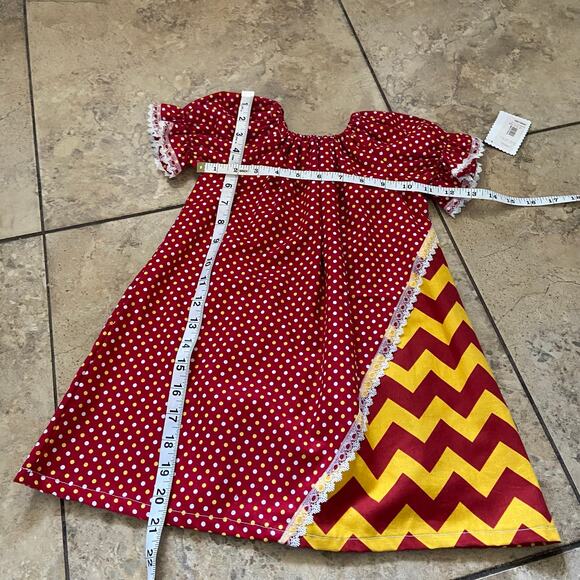 Avy Anne Girls Dress Size 2 FSU Minnesota Commanders Kansas City Colors NEW - Picture 3 of 6